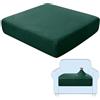SHUOJIA Fodere per Cuscini per Divani, Protezioni per Cuscini per Sedili in Tessuto di Velluto Elasticizzato,Cuscino per Divano Fodera per mobili Coprisedile per Divano (Dark Green,1-Seater)
