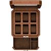ROTHWELL Scatola porta orologi in pelle a 6 scomparti con cassetto, organizer per orologi di lusso, fodera in micro pelle scamosciata ultra morbida - Scatola Dell'orologio
