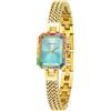 BERNY Orologi Oro Donna Mini Orologi da Polso Cassa Pietre Colorate Minimalista Orologio al Quarzo Oro 3ATM Impermeabile Cinturino Staccabile In Acciaio Inossidabile