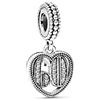 FGT Ciondolo per braccialetti Pandora, con numero portafortuna, regalo per donne, figlia, nonna, sorella, in argento Sterling, con numero 16, 18, 21, 30, 50, 60, Misura unica, Argento sterling