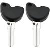 ECSiNG 2 pezzi chiave grezza motocicletta chiave grezza non tagliata parte di ricambio 573960 compatibile con Piaggio 3VTE Fly 125 200 250 300