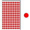 TownStix 3000 Pezzi, 12mm - Bollini Adesivi Rossi Etichette - Rosso