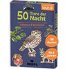 moses. Expedition Natur - 50 Animali della Notte, Carte da esplorazione per la determinazione di Animali, Giocattolo all'aperto per Bambini dai 6 Anni in su, Colore: Bianco