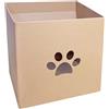 Pomurom Cat Cardboard House, Casetta in Cartone per Gatti, Scatola Tiragraffi per Gatti in Cartone Ondulato, Casa Tiragraffi per Gatti da Interni, Lettino per Gatti per Dormire e Giocare, 30 0 0cm