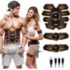 YOUKK Elettrostimolatore per Addominali EMS Stimolatore Addominale, USB Ricaricabile, 8 modalità e 19 Livelli di Intensità, Elettrostimolatore Muscolare Professionale per Braccio/Gambe/Glutei