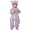 Monstoyo Pagliaccetto Neonato Invernale Pigiama Neonato, Flanella Stitch Unicorno Dinosauro Costume Neonata Sacco Nanna con Cappuccio Animale Tuta Neve Pigiama Pile Bambino Pipistrelli 70(0-6 Mesi)