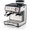 Ariete 1313 - Macchina da Caffè con Macinacaffè in Acciaio Inox - per Polvere e Cialde ESE - 1 e 2 tazze - Montalatte - 15 bar - 1600 Watt - 2 Litri