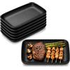 BYZESTY - Set di 6 piatti da portata in porcellana di alta qualità, 15,5 x 9,1 cm, piatti per antipasti, sushi e dessert, piatti per sushi e dessert
