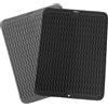 SOQKEEN Tappetino Scolapiatti Grande 40x50cm in Silicone, Colore Casuale Nero o Grigio, Antiscivolo, Termoresistente, Pieghevole per Piano Cucina