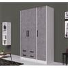 Generico Armadio Legno Colore Cemento 3 Ante 2 Cassetti Dimensioni cm 135x 52 x h. 210