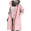 Gefomuofe Giacca da mezza stagione da donna Softshell Offerte del giorno Oggi Offerte lampo Outdoor Traspirante Giacca con cappuccio Impermeabile Giacca a vento Poncho antipioggia, Colore: rosa.,