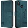 Bravoday Cover per Huawei P20 Lite/Huawei Nova 3E, Flip Custodia in Pelle PU Portafoglio Custodia per Huawei P20 Lite/Huawei Nova 3E, con Slot per Schede, Verde