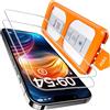 TOCOL Pellicola Protettiva per iPhone 14 6,1 Pollici, Rimozione Automatica Della Polvere, Installazione Rapida, Copertura Completa, Senza Bolle, Durezza 9H Vetro, 2 Pezzi