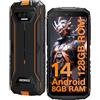 DOOGEE S41 PLUS [2024] Rugged Smartphone, 8GB RAM+128GB ROM (TF 1TB) Telefono Indistruttibile Android 13, 5.5"IPS HD+ Display, 6300mAh, 13MP+8MP, Octa Core, IP68/69K/Dual 4G SIM/NFC/OTG/GPS/Face ID