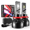 OUSHI Lampadine H11 H9 H8 LED, 110W, Canbus 12V 20000LM 6500K Bianco Lampadine per Fari Abbaglianti o Anabbaglianti, Kit Lampada Sostituzione per Alogena Lampade Xenon Luci