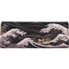 lachineuse - Tappetino per mouse XXL - Speciale Giappone - Ispirazione Onda di Kanagawa - 800 x 300 x 3 mm - Decorazione giapponese - Antiscivolo e resistente all'acqua - Decorazione per ufficio -