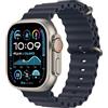 Apple Watch Ultra 2 GPS + Cellular 49 mm Sportwatch con robusta cassa in titanio Naturale e Ocean Band Naturale. Fitness tracker, GPS di precisione, tanta autonomia, luminoso display Retina