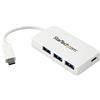 StarTech.com Hub USB-C a 4 porte USB 3.0 - Perno e Concentratore USB Tipo C con 1x USB-C e 3x USB-A - Bianco