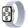 Apple Watch SE GPS, Cassa 40 mm in alluminio color argento con Sport Loop nuvola azzurra - Taglia unica