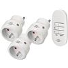 Brennenstuhl Set di 3 mini prese telecomandate programmabili con telecomando Comfort-Line, bianco (uso interno con telecomando) 1507071