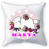Overthetee Cuscino Unicorno - Personalizza Nome - Mangiona - Pisolino - Dormire - Bimba - Idee Regalo - Cuscini da divano 40x40 CM - Bambina Idea Regalo
