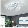 UNIVERSO Lampadario da soffitto led 6 luci cerchi plafoniera design stile moderno lampada per camera salotto (Luce bianca fredda)