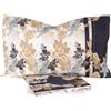Laura Biagiotti hermet Laura Biagiotti, Set Lenzuolo Matrimoniale In Percalle di Puro Cotone, Completo Letto 2 piazze, Roxane Blu, 100% Cotone, Lenzuolo Sopra, Lenzuolo con Angoli, Coppia Federe, Camera da Letto