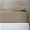 BANZAII TEXTILE INNOVATOR ONLINE Banzaii Lenzuolo sotto con Angoli Invernale Felpato in Flanella Anti-Pilling 100% Cotone Tinta Unita Due piazze Maxi Matrimoniale 180 x 200 Beige