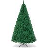 Giantex Albero di Natale Verde 150/180/210/240 cm Folto Sintetico, Albero di Natale per Feste, Case, Uffici, Negozi, Bar, Supporto in Ferro, Rami Spessi