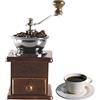 Luckyki Macina Caffè Manuale, Macinacaffè Manuale Vintage, Macchina da Caffè in Legno a Manovella, Macinino a Mano per Chicchi di Caffè/Spezie/Pepe, Macinino Ceramica per Casa Ufficio Cucina Viaggi Campeggio