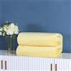 Chickwin Tinta Unita Plaid di Divano Flanella Plaid in Pile Coperte Calda Plaid in Pile di Flanella Microfibra Morbida Coperte Trapunta per Divano Singolo Matrimoniale (Giallo Chiaro,120x200cm)