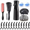 WhaleO Set per Capelli Ricci: Spazzola Styling, Massaggio Cuoio Capelluto, Spruzzino, Cuffia Doccia e Pinze - per Capelli Naturali, Ondulati, Bagnati e Asciutti