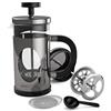 bonVIVO Caffettiera a Stantuffo French Press 3 Tazze (350 ml) - Caffettiera in Vetro Borosilicato e Acciaio Inox per Caffè, Tè, Infusi e Cold Brew - Design Elegante Argento