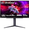 LG 27GS85Q UltraGear Gaming Monitor 27" QHD NanoIPS HDR 400, 2560x1440, 1ms (GtG), G-Sync Compatible, AMD FreeSync Premium 180Hz, HDMI 2.0 (HDCP 2.2), Display Port 1.4, AUX, Flicker Safe, Nero