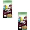 Versele-Laga Prestige Premium BUDGIES | Confezione Doppia | 2 x 800 g | Miscela di semi arricchita con granuli estrusi VAM - Cocorite | Può essere utilizzato come alimento di base