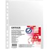 OFFICER PRODUCTS Office PRODUCTS - Buste trasparenti trasparenti formato A4, 100 pezzi/apertura superiore, in plastica, forate, 60 micron/bordo rinforzato