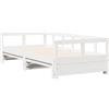 vidaXL - Divano letto senza materasso/divano letto - Bianco 90 x 190 cm - Struttura in legno di pino massiccio con letto estraibile - Mobili trasformabili per soggiorno/camera da letto
