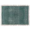 Villa d'Este Home Tivoli Set 6 Tovaglietta con frange, in policotone, 48x33cm, ottanio, Tuareg