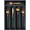Ayiaren Piccoli utensili da cucina organizer per cassetti in legno nero posate vassoio per posate organizer divisore per argenteria in legno stretto vassoio per cassetto inserto posate forchetta cucchiaio