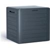 KG KITGARDEN - Cassapanca multiuso da esterno, capacità 140 l, 55 x 59 x 46 cm, grigio antracite