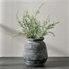 SIDUCAL Vaso da fiori rustico in ceramica, vaso da fiori decorativo in ceramica per decorazione domestica, tavolo, soggiorno, decorazione per mensole, caminetto, 18 cm, nero