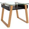 bonVIVO Pablo, Tavolino da Salotto Moderno, Tavolino Basso, Tavolino da Divano - Tavolino da Salotto di Design/Tavolino da Salotto in Legno e Vetro Temperato dal Design Moderno