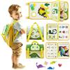 Almaxi Busy Board Montessori 1 2 3 4 Anni, Giochi Montessori Bambini Zaino Dinosauro, Giochi Educativi Sensoriale Libro Montessori per Bambini 2 3 4 Anni Regalo Compleanno Natale