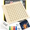 YUNHENTONG Tabelline per Bambini, Giochi Matematici Tabelline Montessori, Materiale Montessori Matematica Scuola Primaria Tabelline al Volo di Legno per Bambini Giochi di Apprendimento Precoce