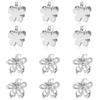 Mitdir Fermagli per Capelli in Metallo - 12 Pezzi Argentati, Mini Clip Antiscivolo a Forma di Fiore - Graziosi Piccoli Accessori