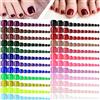 EBANKU 576 Unghie Piedi Falsi Corte Lucide Unghie Piedi Finte Colorate Punte Unghie Artificiali Unghie Finte Quadrate a Tinta Unita a Copertura Completa per Manicure fai da te e Uso in Salone