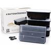 K DERDISCOUNT Trappola per Ratti e Topi per Esca Rodenticida - Set da 4 Box Bloccabili con Coperchio Trasparente, Resistente alle Intemperie e Riutilizzabile per Uso Interno ed Esterno (Esca Non Inclusa)