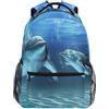 Mnsruu Zaino per bambini con squalo in acqua, per ragazzi e ragazze, per scuola elementare, per la scuola elementare, per libri, computer portatile, zaino casual da viaggio, zaino leggero, #01, M