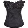 Generico Corsetto Stringivita Mutande Contenitive Che Corsetto in Vita Che controlla la Pancia con disossamento Pantaloncini Sottogonna Donna Cotone (Black, L)