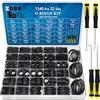 ZDBB 32 dimensioni 1540 pezzi O Ring Assortment Kit metrico in gomma nitrilica O Ring Set con 4 pick per rubinetto automobilistico rondella a pressione idraulica aria o riparazione del gas OD 4mm-50mm